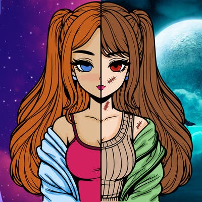 realistic girl split