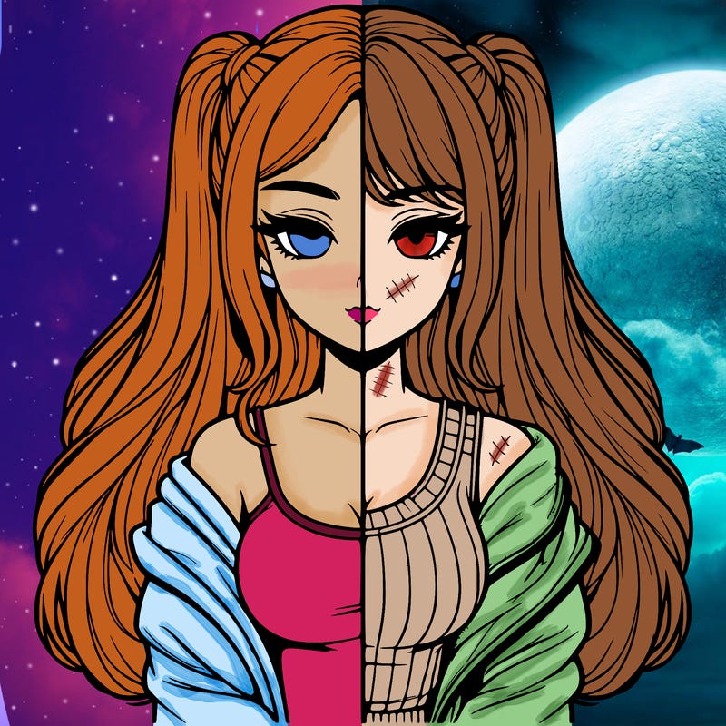 realistic girl split