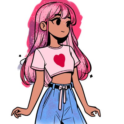 girl in a cute crop top