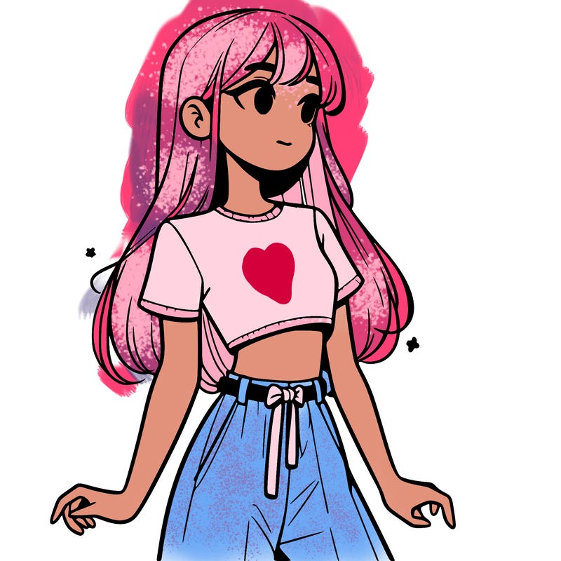 girl in a cute crop top