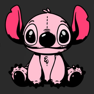 pink stitch plush with details