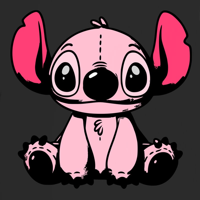 pink stitch plush with details
