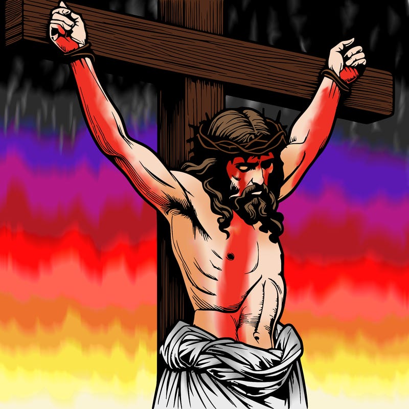 jesus realistic on the cross