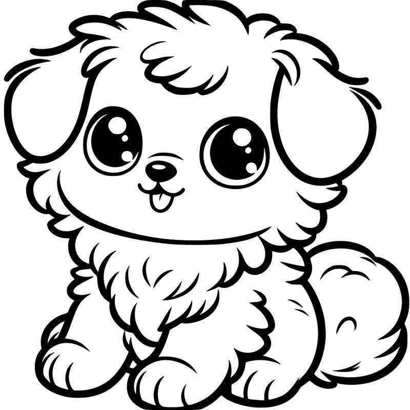 easy cute fluffy puppy