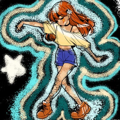 realistic girl danceing