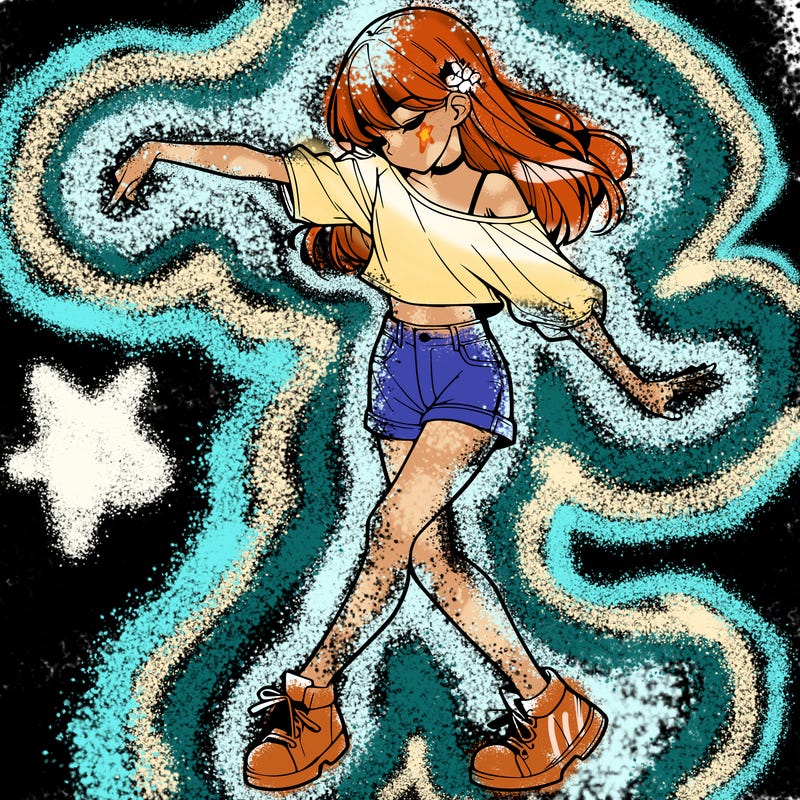 realistic girl danceing