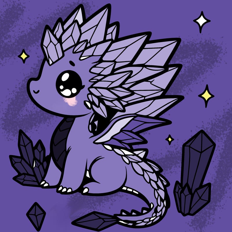little cute crystal dragon