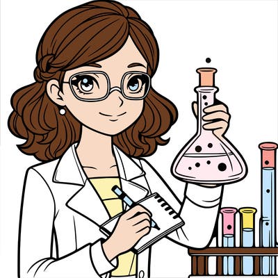 a female scientist