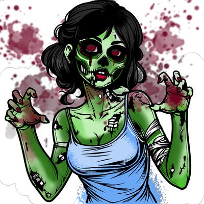 realistic zombie girl