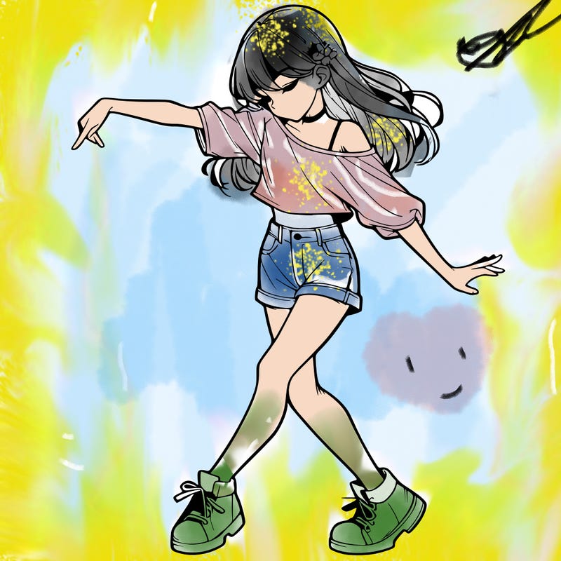 realistic girl danceing