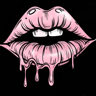 lips that look realistic and drip