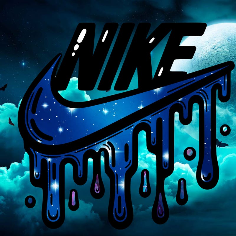 dripping nike logo