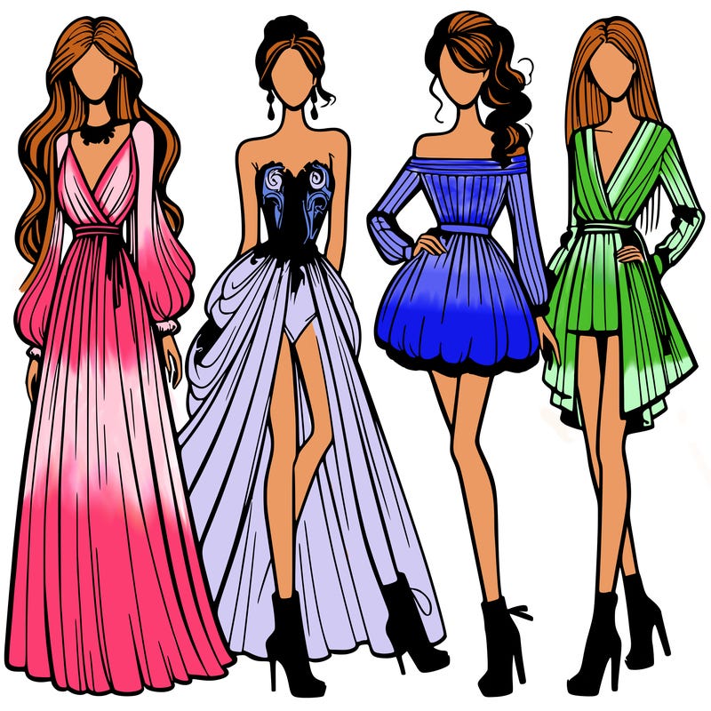 fashion models dresses