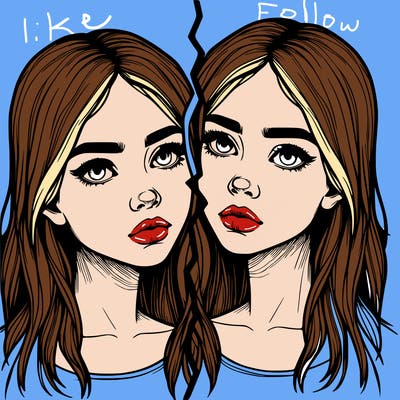 realistic girl split