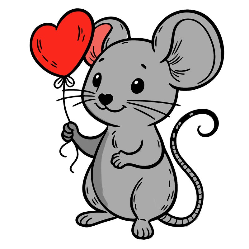 mouse with heart