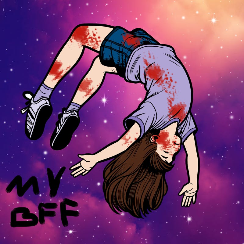 realistic girl doing a backflip