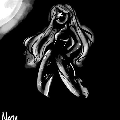 girl in baggy pants crop top and long hair