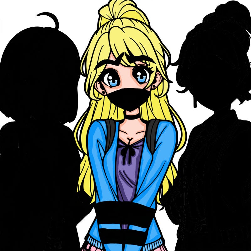 3 teenage anime girls