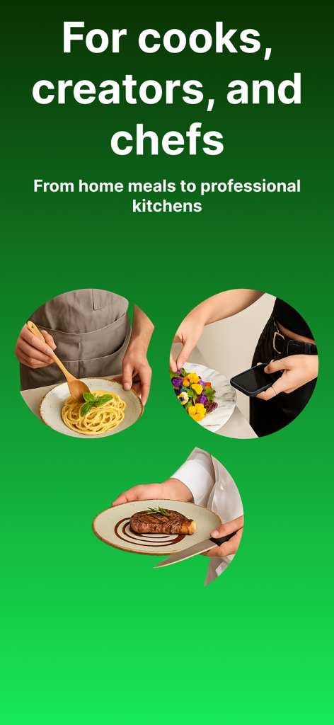 AI Food Plating - AI Food Plating app showing food presentation for home cooks and professional chefs