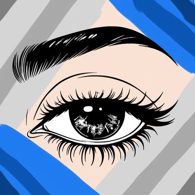 eye closed realistic