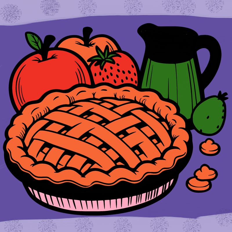 a pie of food