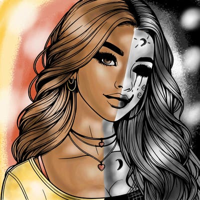 detailed realistic girl