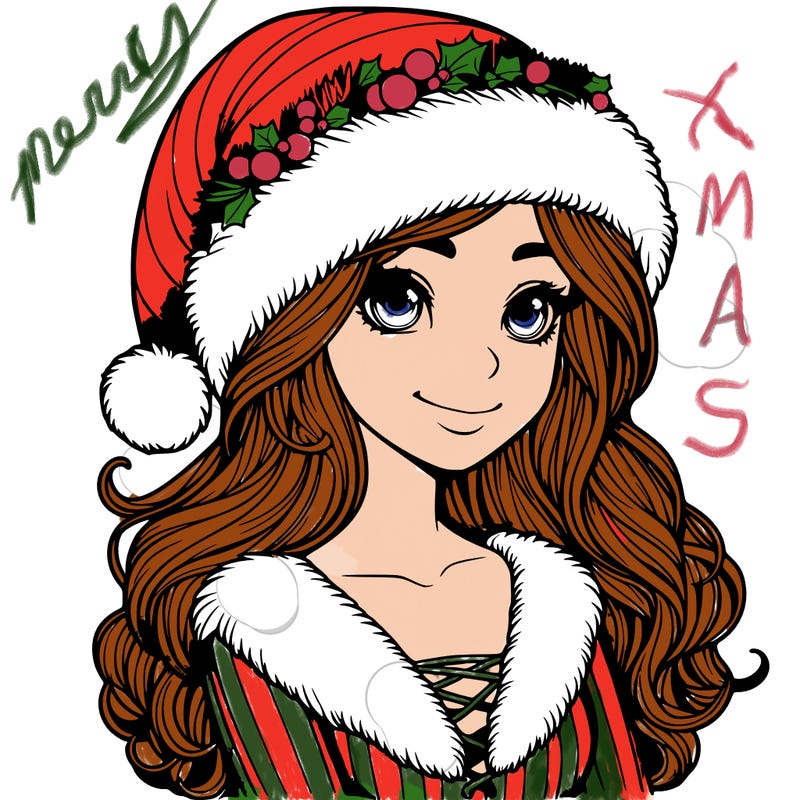 realistic christmas  girl