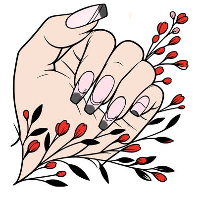 nails with french tip