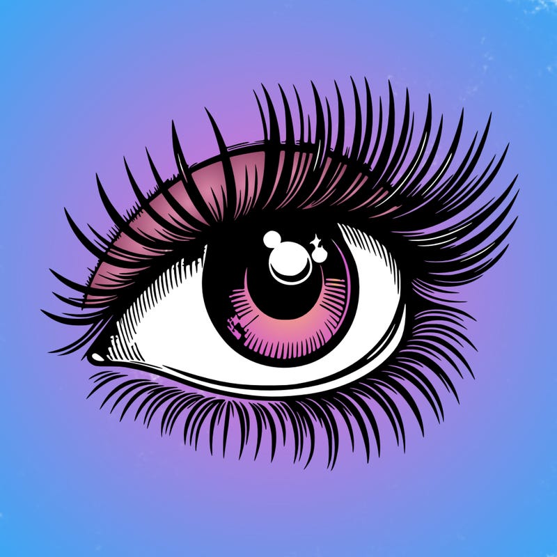 realistic eye long eylashes