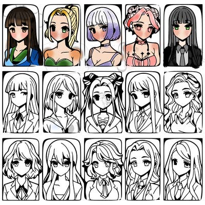 girls that look diffrent anime