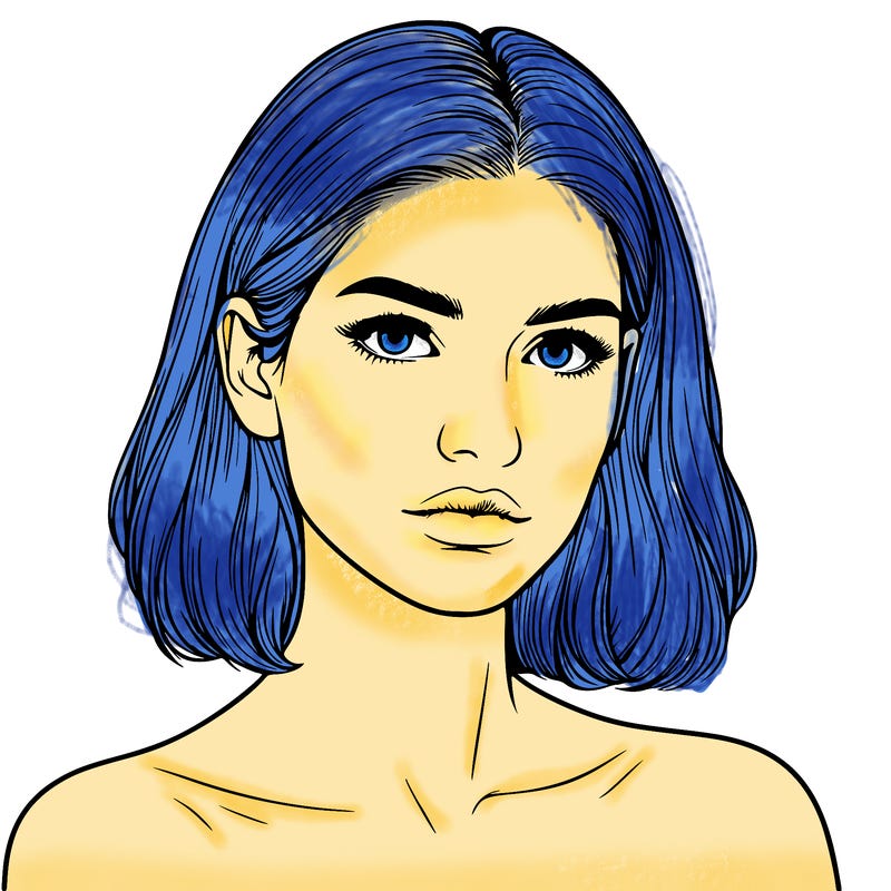 realistic portrait of woman