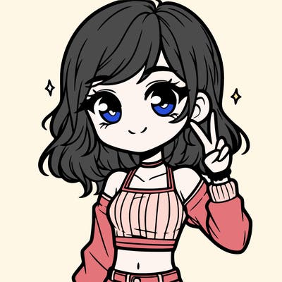 cute girl with crop top