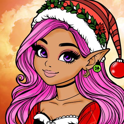 christmas girl elf realistic