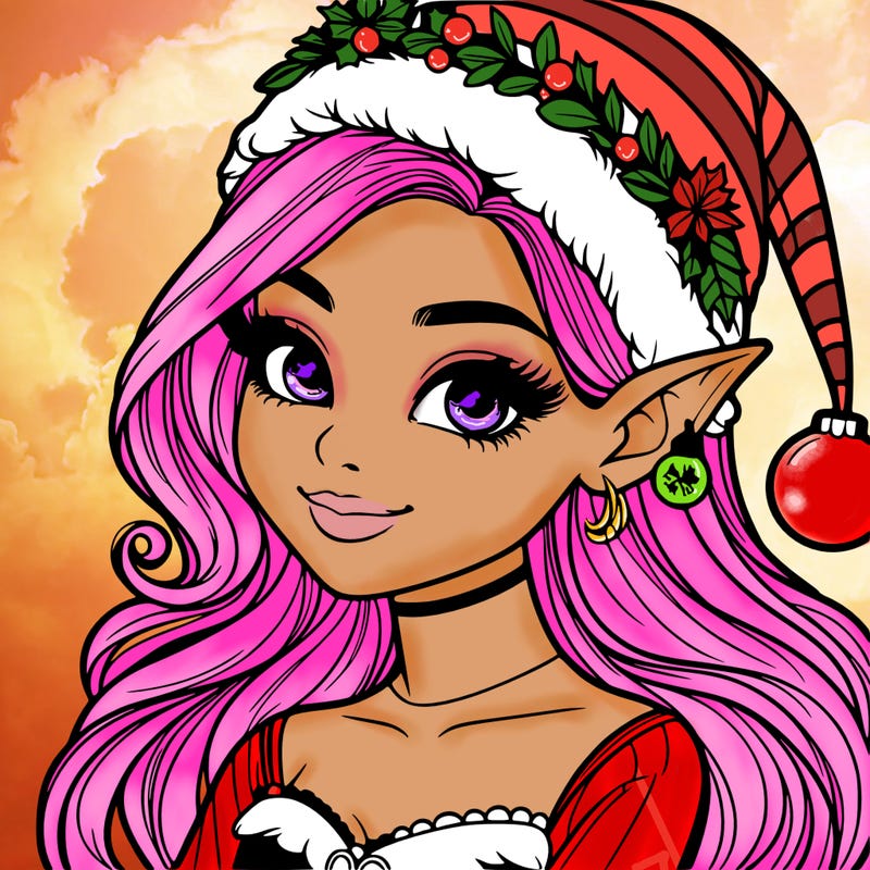 christmas girl elf realistic