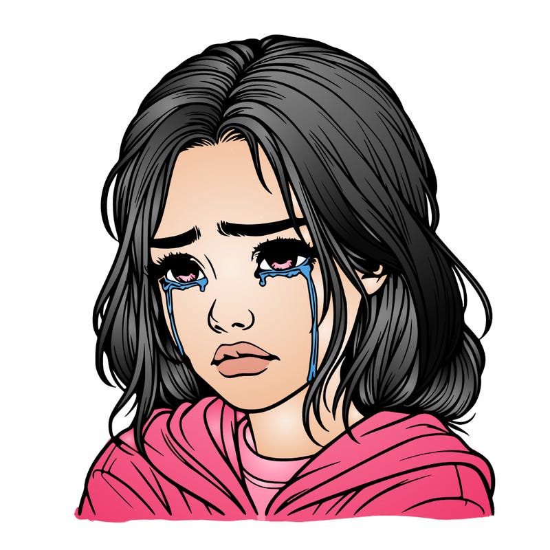 realistic crying girl