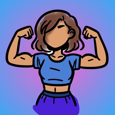 girl in crop top with no sleeves doing 💪🏽