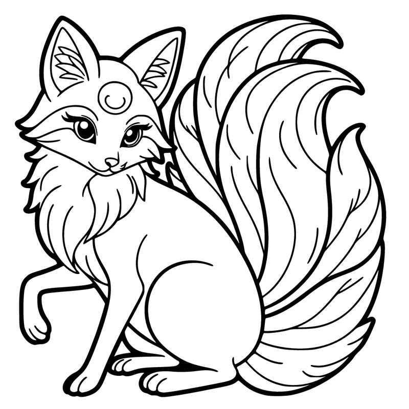 beautiful nine tailed fox