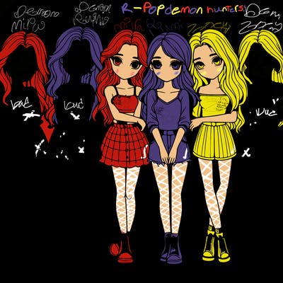 a group of girls realistic