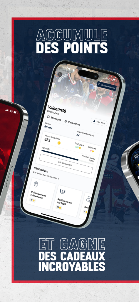 Bruleurs de Loups - Bruleurs de Loups mobile app user profile showing accumulated loyalty points and rewards level