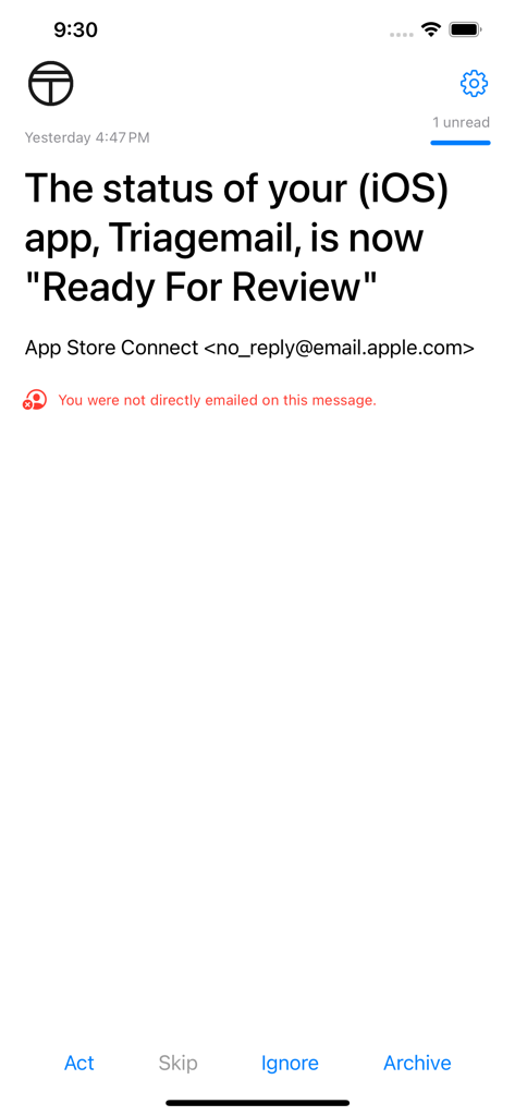 Triagemail | Minimalist Email Triage to Reach Inbox Zero Fast