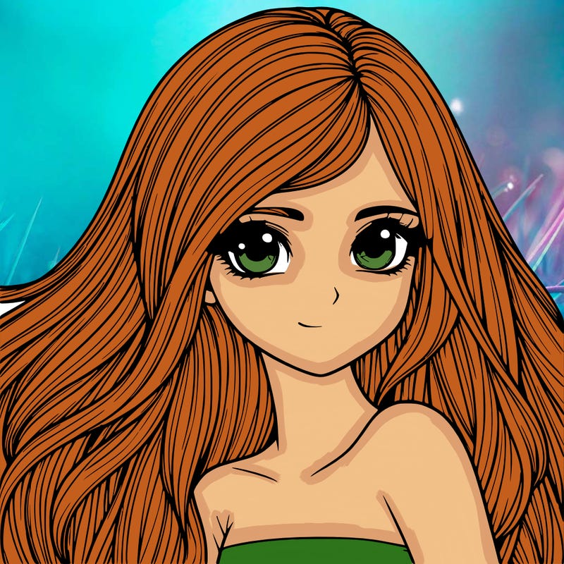 realistic girl pretty long hair