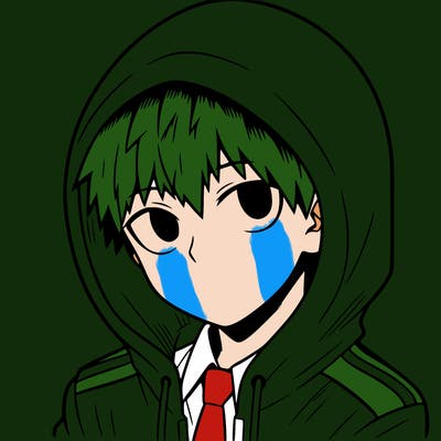 manga character with a hoodie