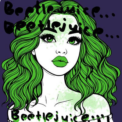 realistic girl with wavy hair and lips