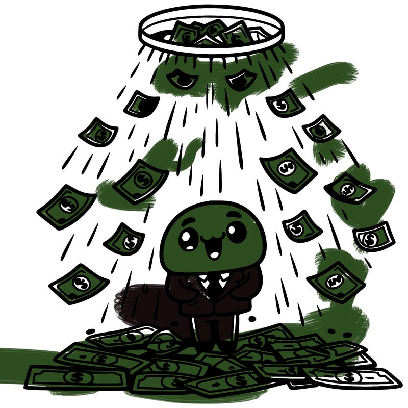 raining money