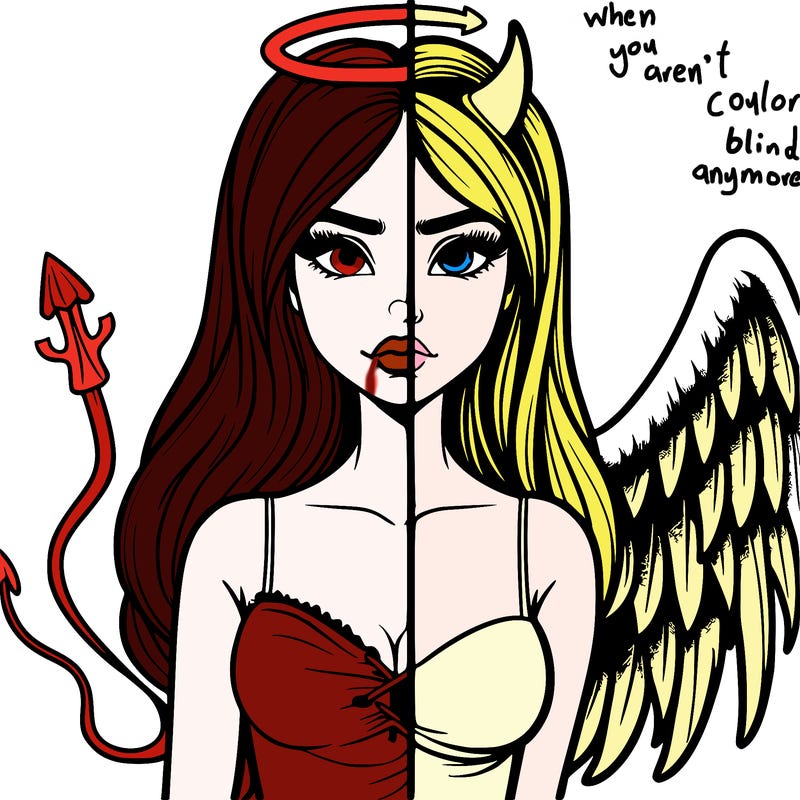 devil vs angel realistic girl