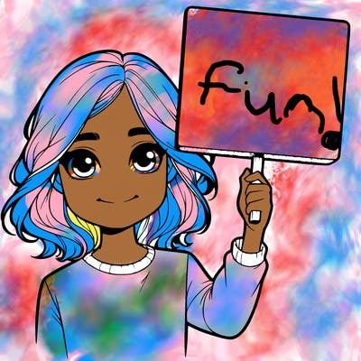 realistic girl holding up a sign