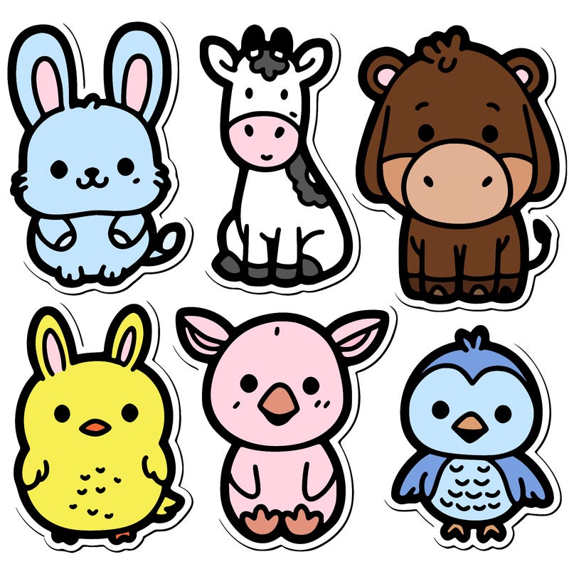 cute animal stickers