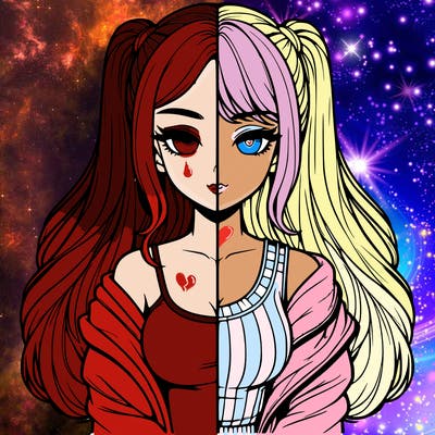 realistic girl split