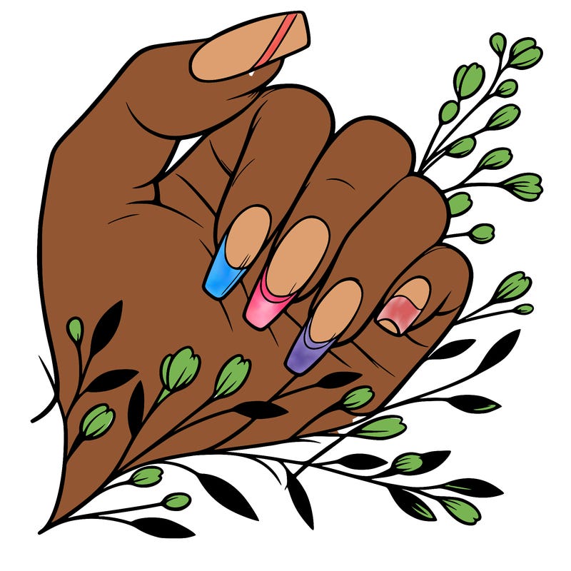 nails with french tip