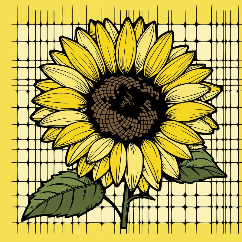realistic sunflower